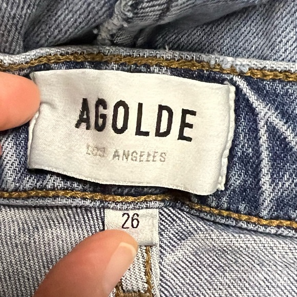 Agolde Nico Style A093B-3002 Cropped Skinny Split Hem Size 26 - Picture 7 of 13